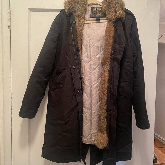 Woolrich Parka Jacket with Fur Hood - Picture 1 of 6